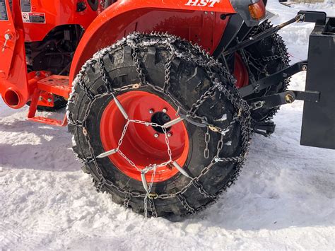 kubota skid steer tire chains|chains for kubota tractor tires.